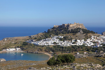 Fototapeta na wymiar Lindos na greckiej wyspie Rodos