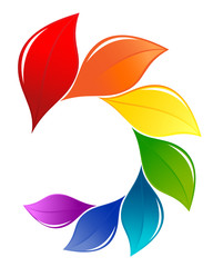 Fototapeta na wymiar Nature design element in spectrum colors