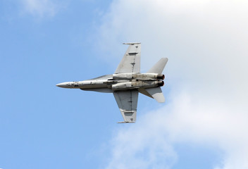 Fototapeta na wymiar Modern fighter jet
