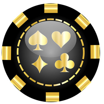 Black casino chip