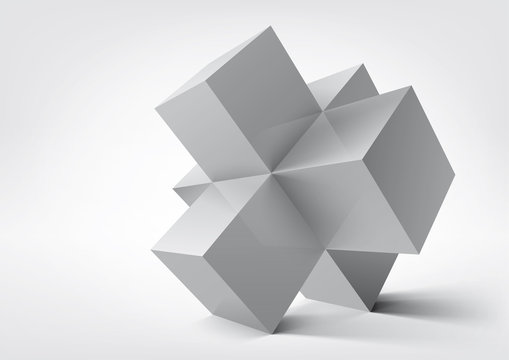 Abstract geometric shapes from cubes