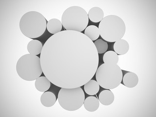 3d white abstract background