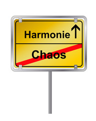 Ortsschild_Harmonie_Chaos