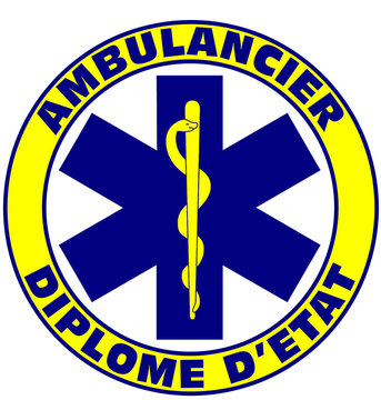 Ecusson Ambulancier Dipl&ocirc;m&eacute; d'Etat