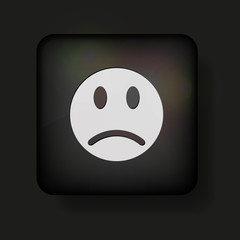 Vector face icon on black. Eps 10