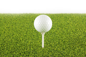 Golf ball on tee