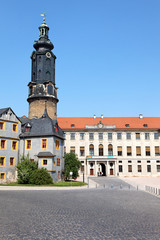 Obraz premium Blick auf Weimarer Stadtschloss, Deutschland