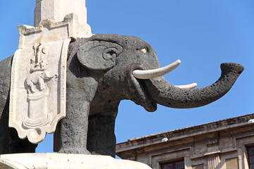 The Elephant, symbol of Catania, Italy - obrazy, fototapety, plakaty
