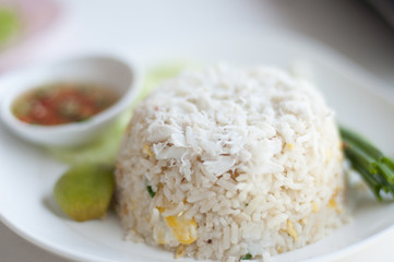 fried rice with crab