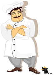 Vector cartoon  Chief cooker
