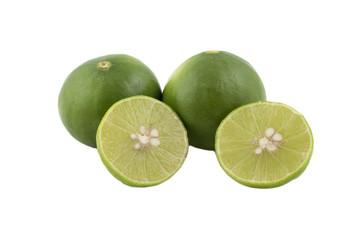 Limes isolated on white