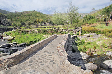 Puentecillo en El Moral, Horcajo, Pinofranqueado, Hurdes, España