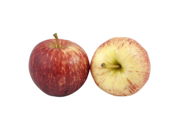 Apples on white background