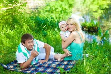 Fototapeta premium Happy family