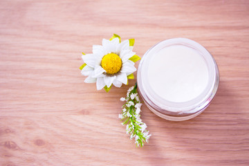 Fototapeta na wymiar natural organic beauty lotion/moisturizer