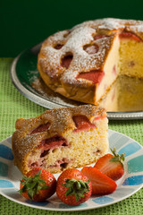 Sweet pie with strawberries