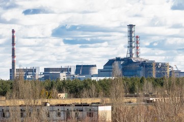 Chernobyl Nuclear Power Plant from afar, 2012