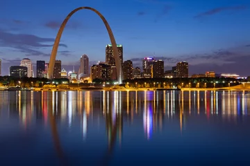 Fotobehang Skyline van de stad St. Louis. © rudi1976