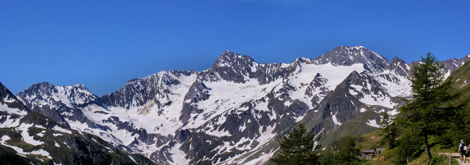 Alm mit Oetztaler Alpen