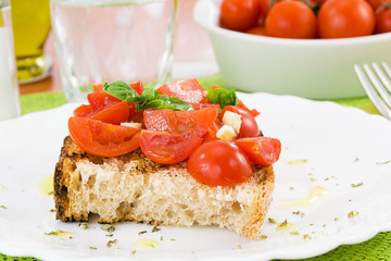 bruschetta with tomato and basil