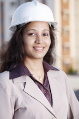 Portrait of female construction engineer