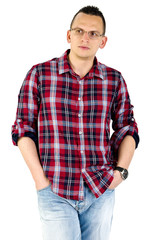 Male model posing in studio