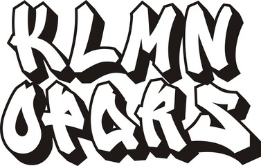 vector graffiti font alphabet (part 2)