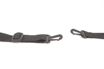 black plastic buckle on strap