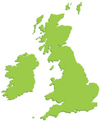 Fototapeta premium United Kingdom Accurate Map