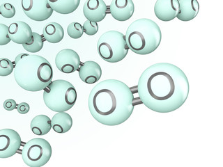 oxygen molecule 3d models
