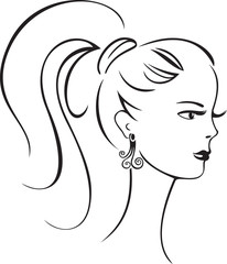 beautiful retro girl