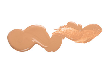 Tone cream face isolated on white