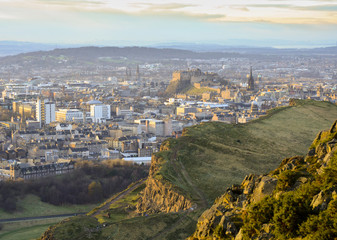 Edinburgh cityscape from Arthur's Seat