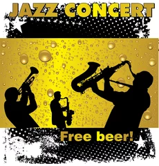Cercles muraux Groupe de musique Fond d& 39 écran gratuit de bière de concert de jazz
