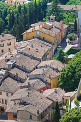 Panoramic view of Brisighella. Emilia-Romagna. Italy.