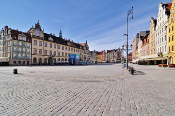 Market square, Wroclaw, Poland - obrazy, fototapety, plakaty