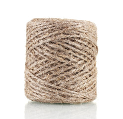Hank of rope isolated on white