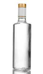 Bottle of vodka isolated on white