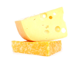 Cheese isolated on white