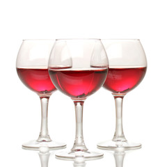 Wineglasses isolated on white
