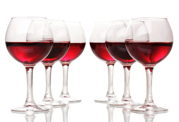 Wineglasses isolated on white