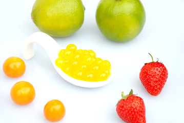 Bubble Tea Perlen gelb - Mango, Orange, Maracuja