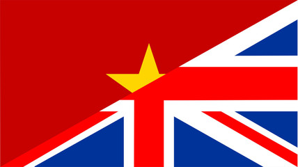 Fototapeta na wymiar vietnam uk flag