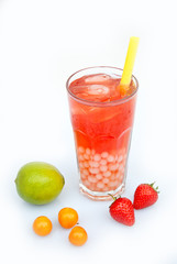 Bubble Tea fruchtig  - Erdbeere, Mango, Orange, Maracuja