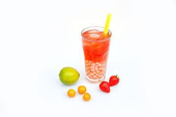 Bubble Tea fruchtig  - Erdbeere, Mango, Orange, Maracuja