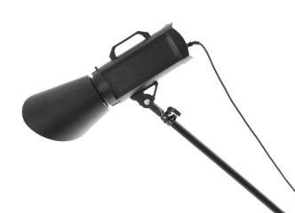 Studio flash  with background reflector