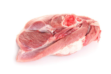 Raw meat isolated on white