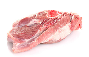 Raw meat isolated on white