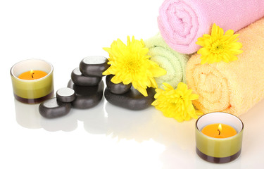 Spa setting isolated on white