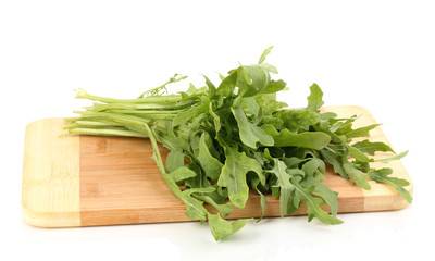 Fresh rucola salad or rocket lettuce leaves